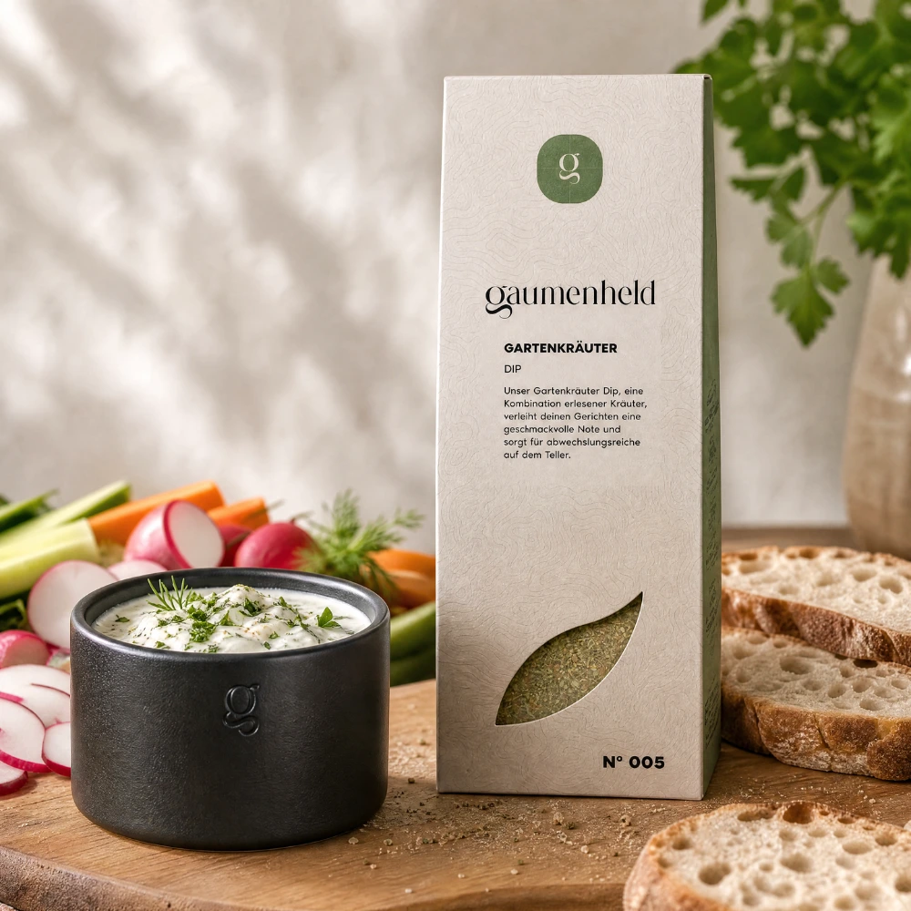 Gartenkräuter Dip mit Gaumenheld Dip Bowl