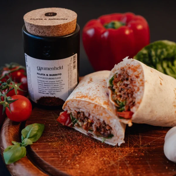 Fajita & Burrito Gewürz im Spice Pot mit fertigen Wraps