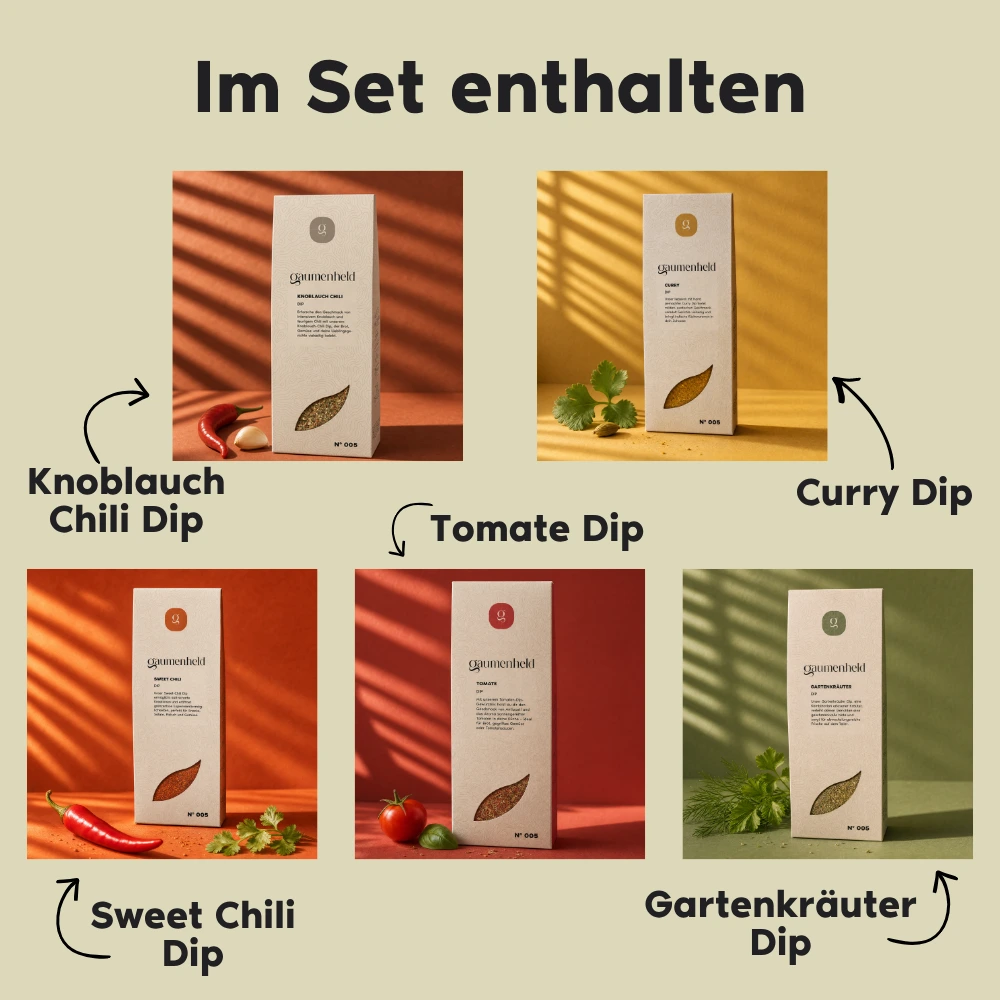 5 Dip & Aufstriche Gewürzset
