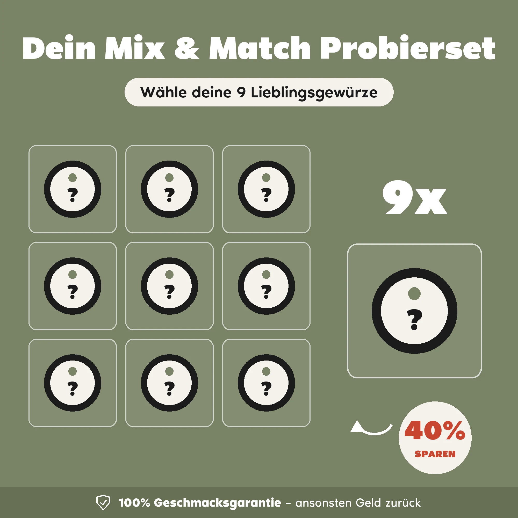 Dein Mix & Match Probierset von Gaumenheld – 9 Lieblingsgewürze frei wählbar, 40 % sparen